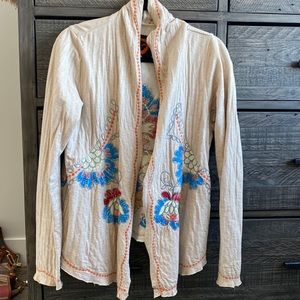 Johnny was Biya Embroidered wrap cover top